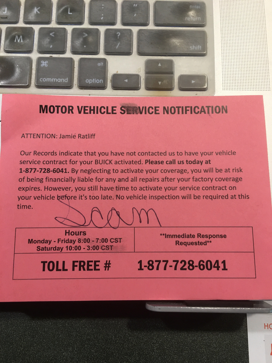 Motor Vehicle Service Notification 2021 Reports & Reviews - ScamPulse.com