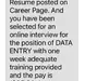 DATA ENTRY for Providence Health & Services text employment scam