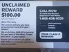 Unclaimed reward